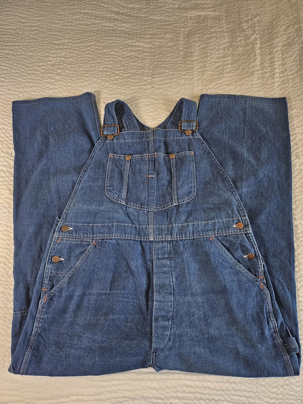 Sears Men Bibs Overalls Carpenter 40x30 VTG Workwear Farmer Cotton Denim Cottage